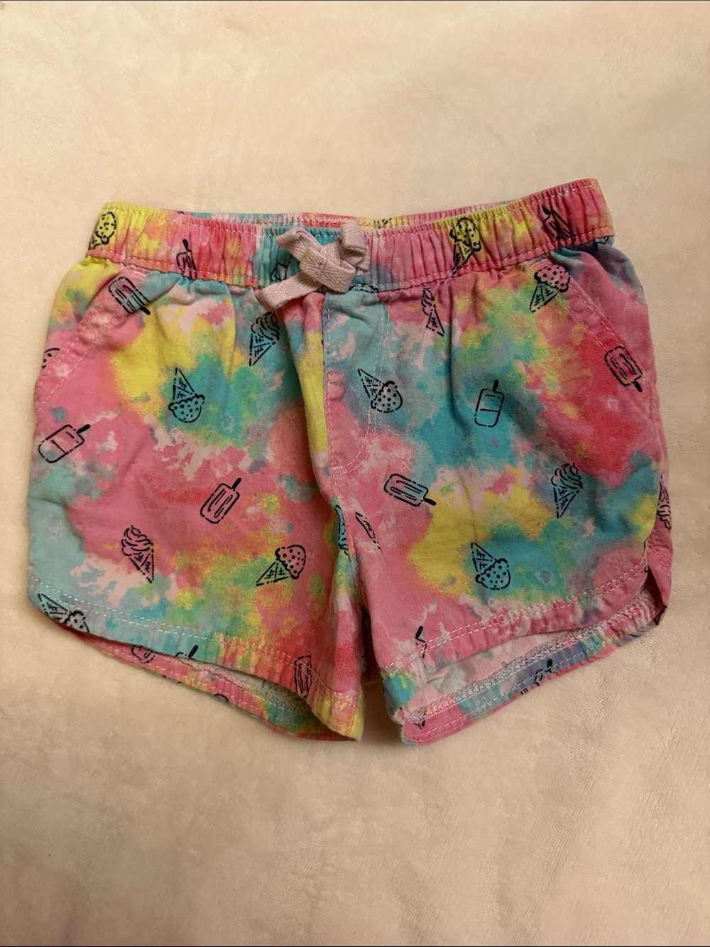 The Children's Place Tie-Dye Pastel Ice Cream Print Shorts